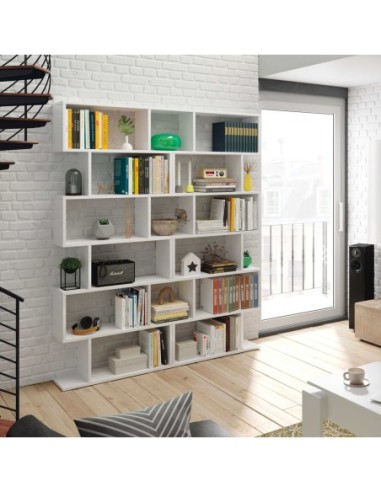 DANERYS Estantería alta BLANCO BRILLO