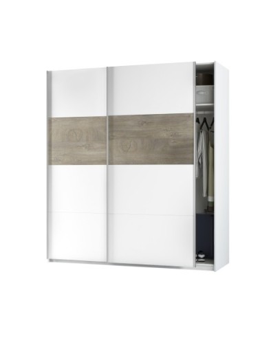 OIKOS Armario 2p correderas 180 BL.ARTIK/ROBLE ALASKA