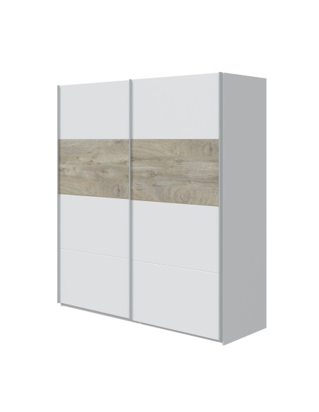 OIKOS Armario 2p correderas 180 BL.ARTIK/ROBLE ALASKA