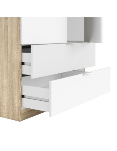 YOUTH Armario 2p + 2caj ROBLE CANADIAN/BLANCO ARTIK