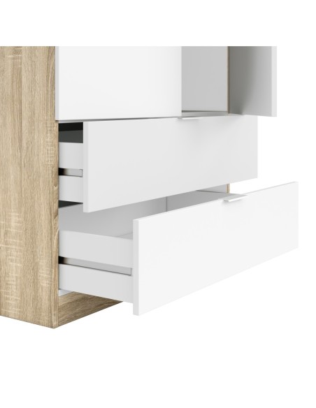 YOUTH Armario 2p + 2caj ROBLE CANADIAN/BLANCO ARTIK