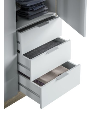 LC Armario 3p+3cajones ROBLE CANADIAN/BLANCO ARTIK