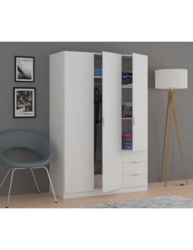 LC Armario 3p+3cajones BLANCO