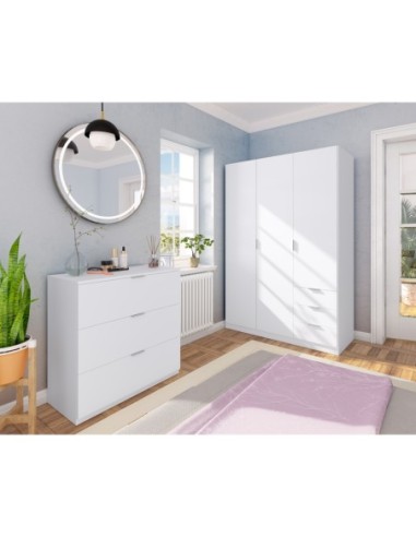 LC Armario 3p+3cajones BLANCO