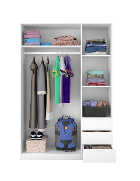 LC Armario 3p+3cajones BLANCO