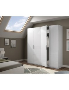 Armario 4 puertas BLANCO BRILLO