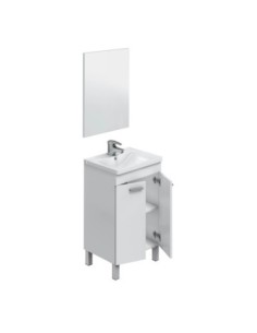 KONCEPT Mueble lavabo PEQ. 2p + espejo + LAVABO BLANCO BRILLO 2