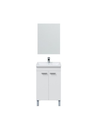KONCEPT Mueble lavabo PEQ. 2p + espejo + LAVABO BLANCO BRILLO