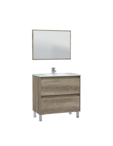 DAKOTA Mueble  80 2c + espejo + LAVABO NORDIK