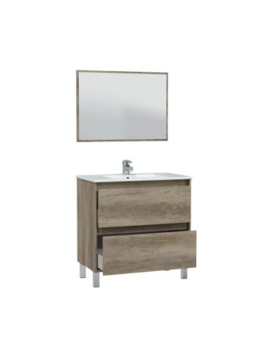 DAKOTA Mueble  80 2c + espejo + LAVABO NORDIK