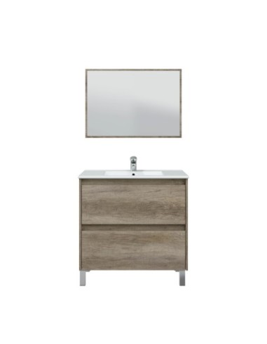 DAKOTA Mueble  80 2c + espejo + LAVABO NORDIK