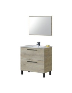 AIR Mueble  80 2c + espejo + LAVABO ROBLE ALASKA