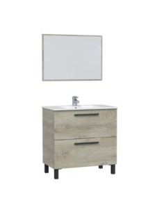 AIR Mueble  80 2c + espejo + LAVABO ROBLE ALASKA 2